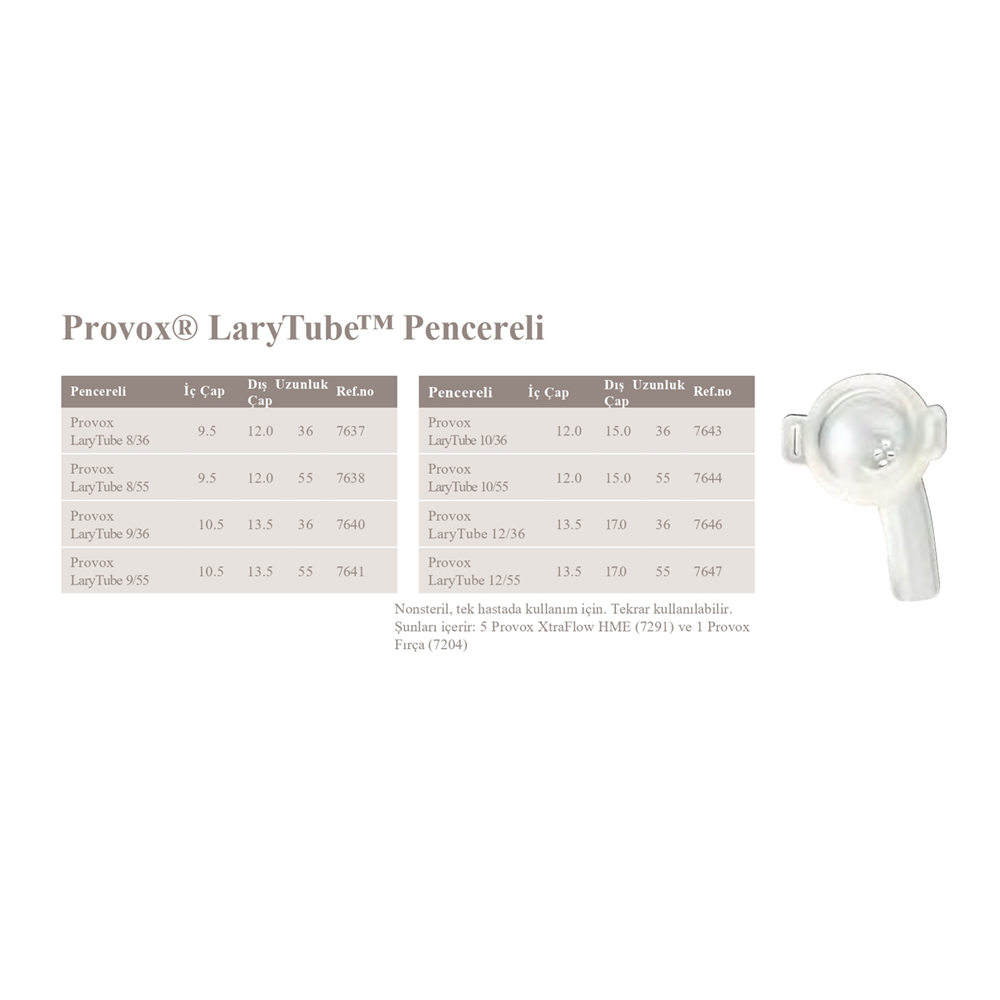 PROVOX LARYTUBE 10/55, FENESTRATED 7644