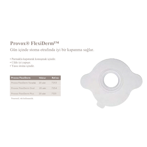 PROVOX ADHESİVE FLEXİDERM OVAL (1 KUTU 20 ADET)