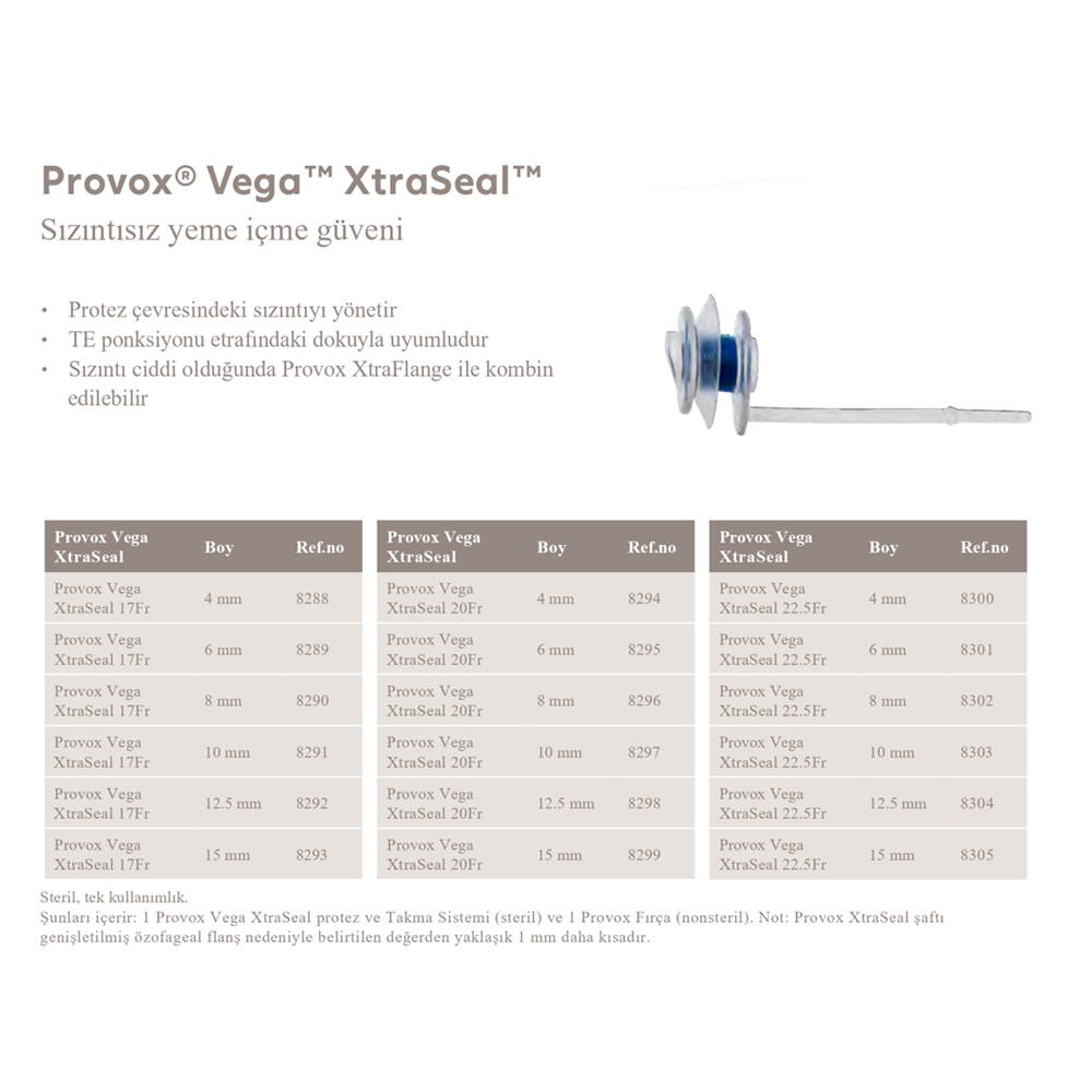 PROVOX VEGA XTRASEAL SES PROTEZİ 22.5FR 6MM 8301